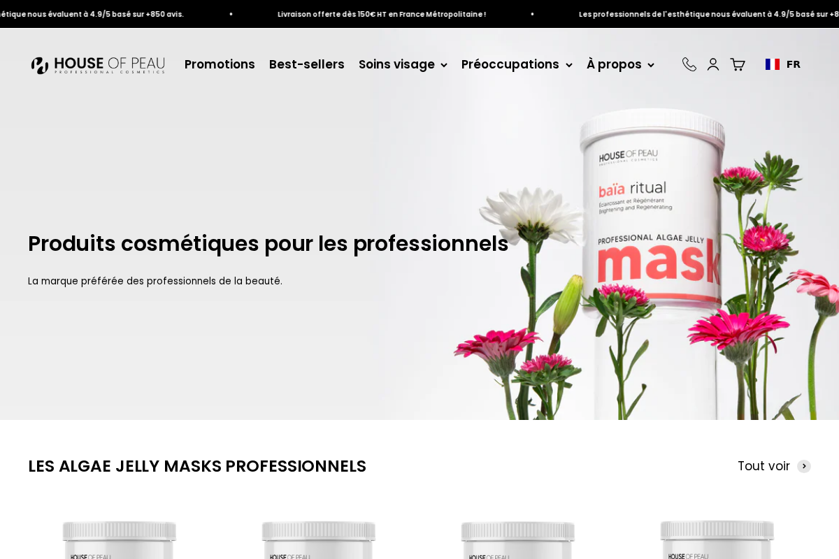 House of Peau homepage screenshot