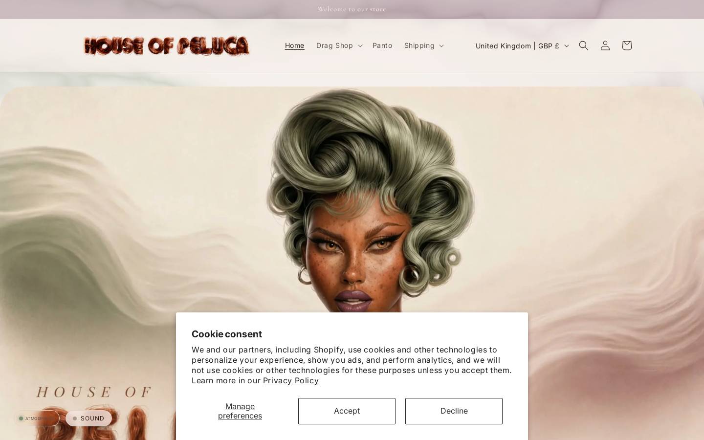 House of Peluca homepage screenshot