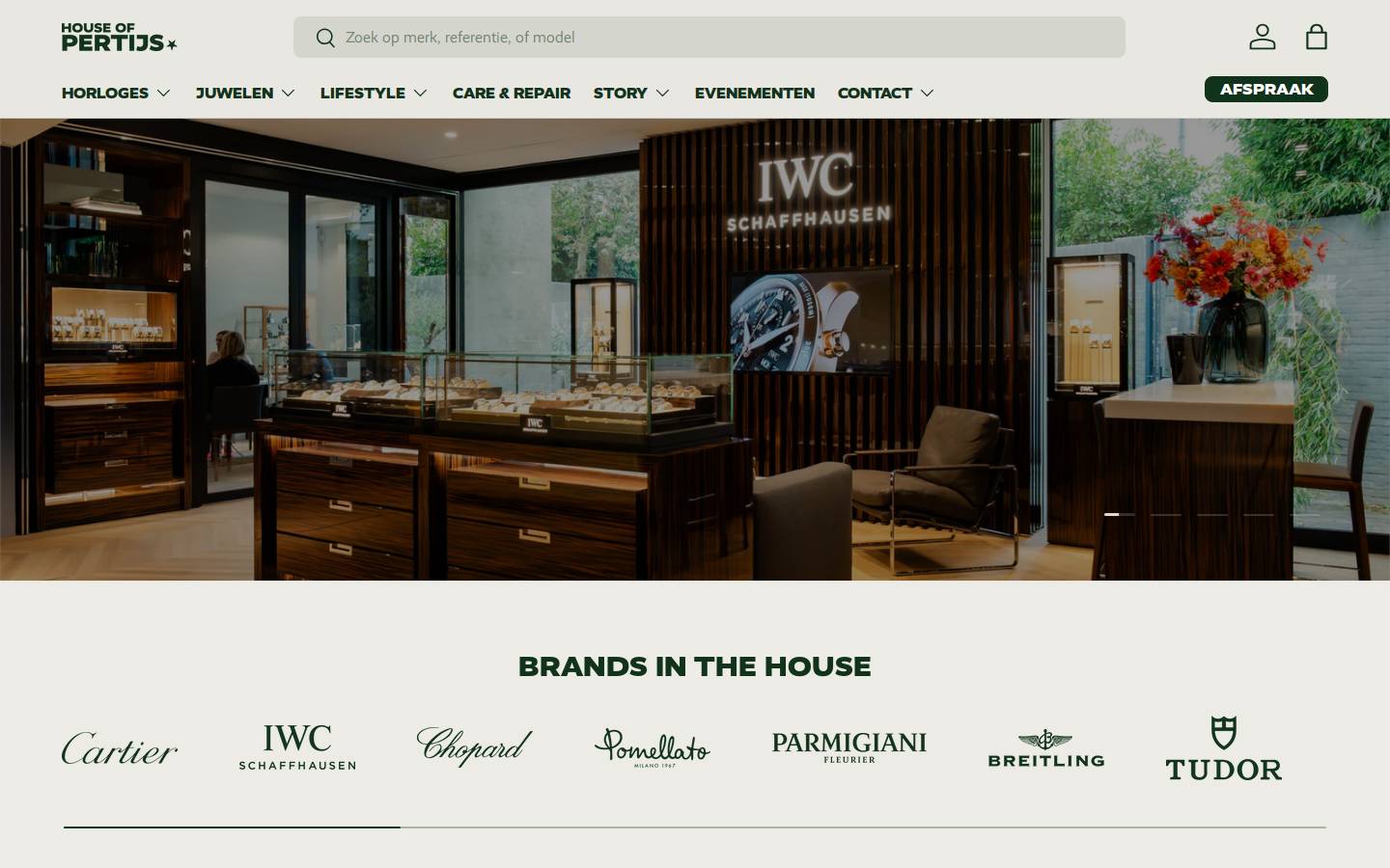 houseofpertijs.com homepage screenshot