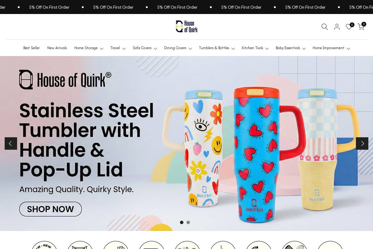 houseofquirk.com homepage screenshot