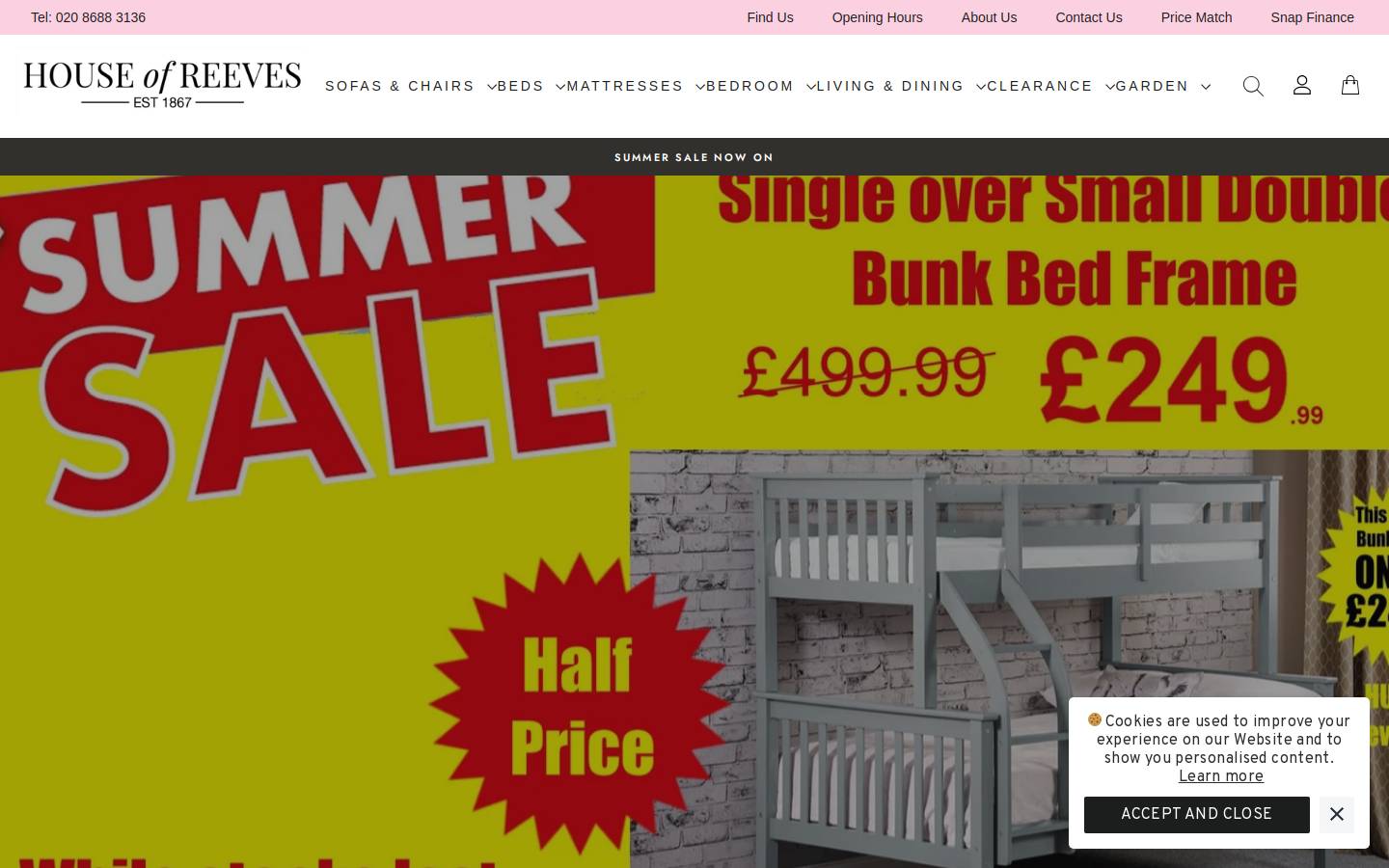 House of Reeves homepage screenshot