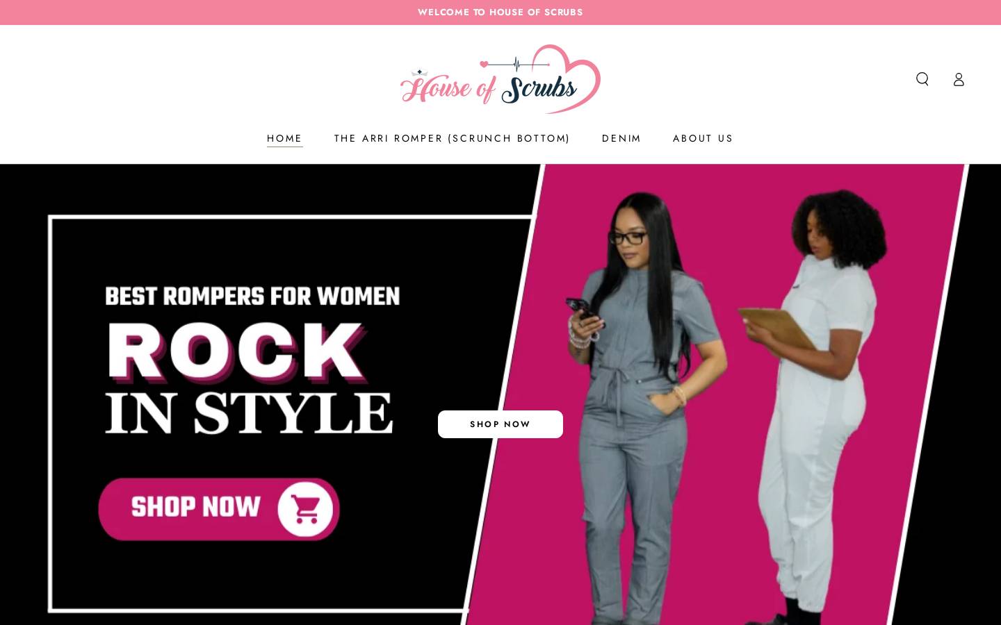 houseofscrubs.store homepage screenshot