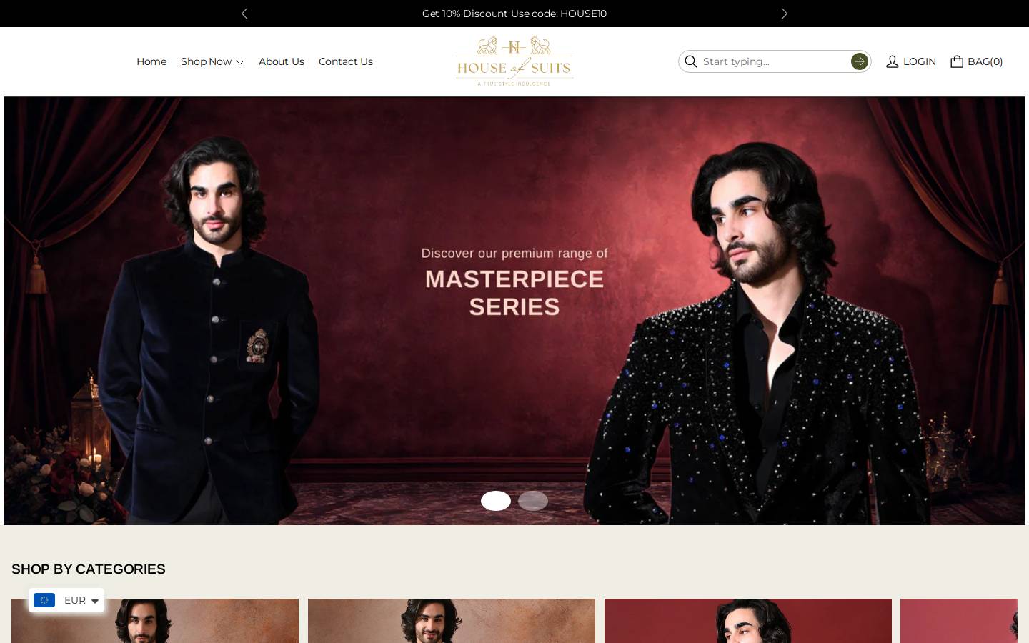 houseofsuitsofficial.com homepage screenshot