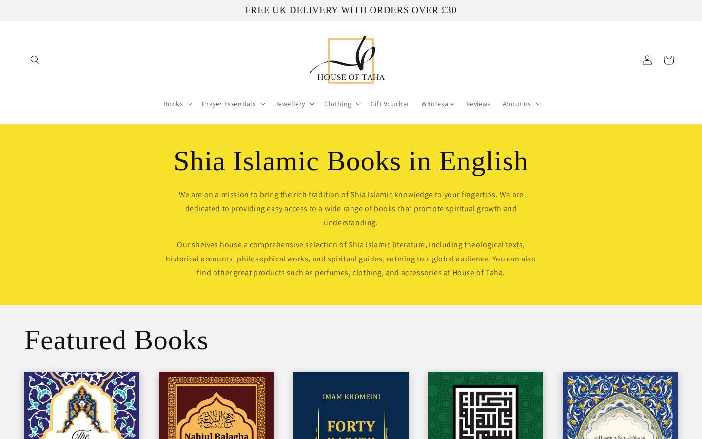 House of Taha homepage screenshot