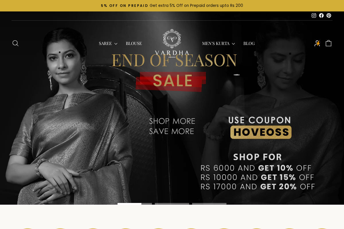 House of Vardha homepage screenshot