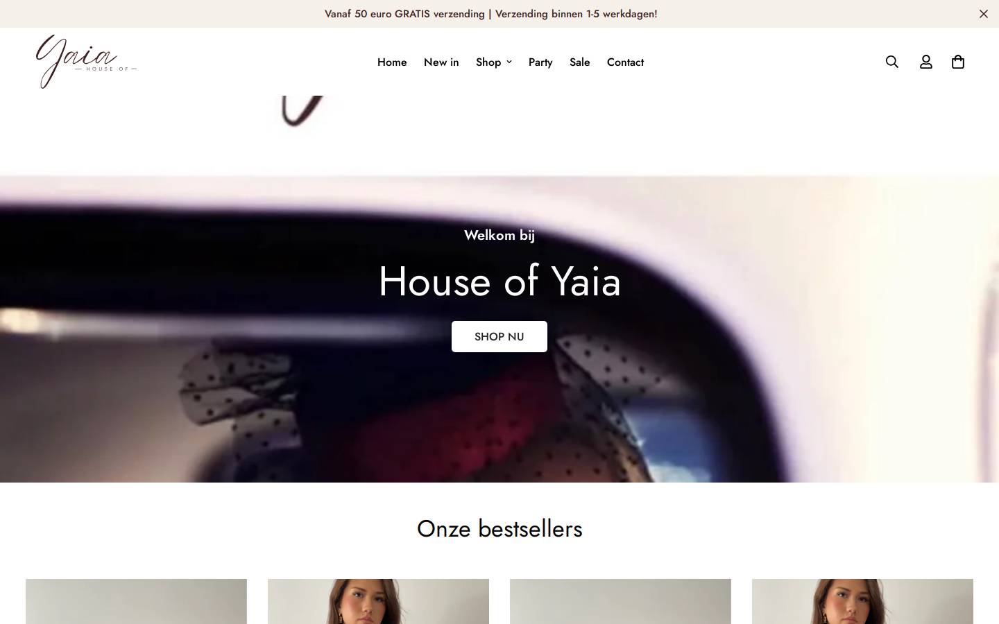 houseofyaia.nl homepage screenshot