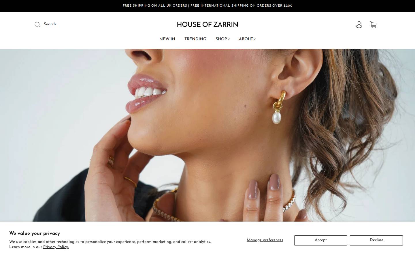 House of Zarrin homepage screenshot