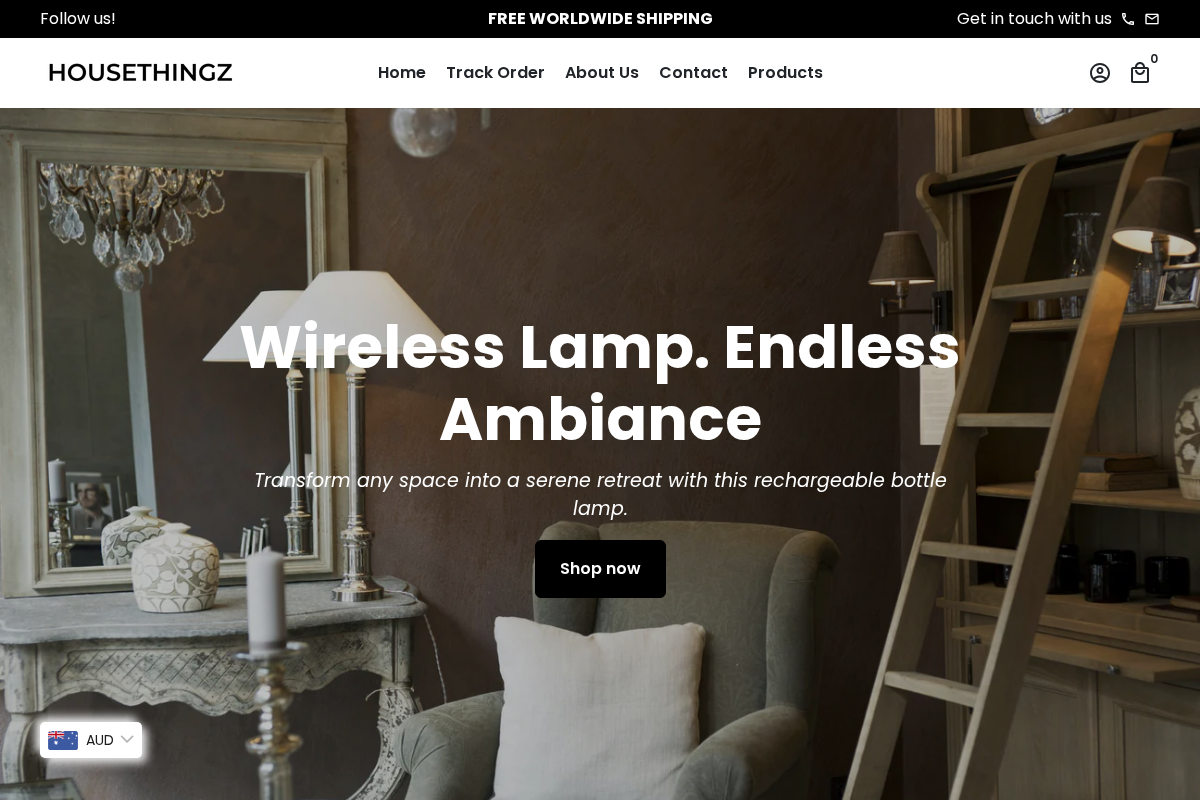 housethingz.co homepage screenshot