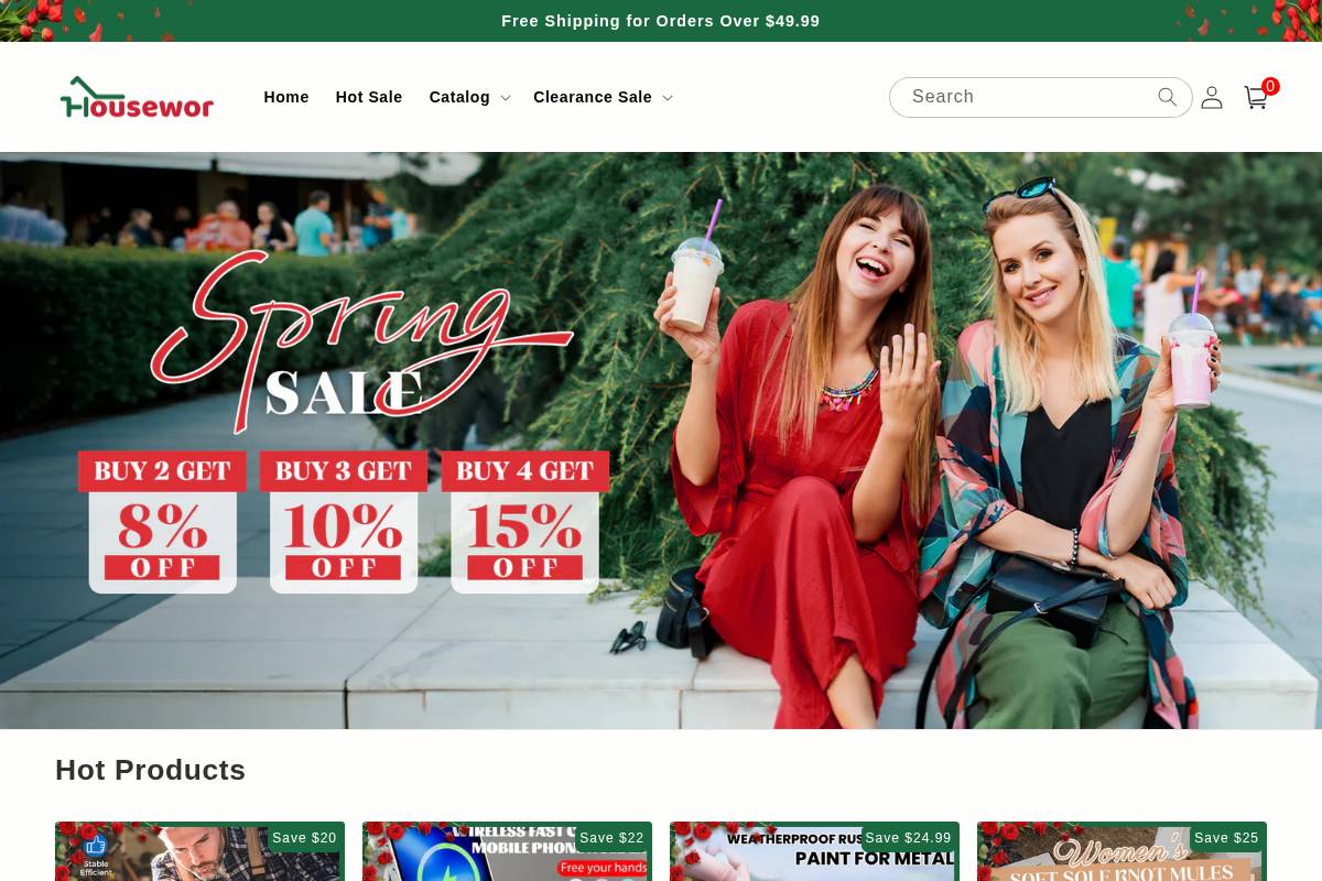 Housewor homepage screenshot