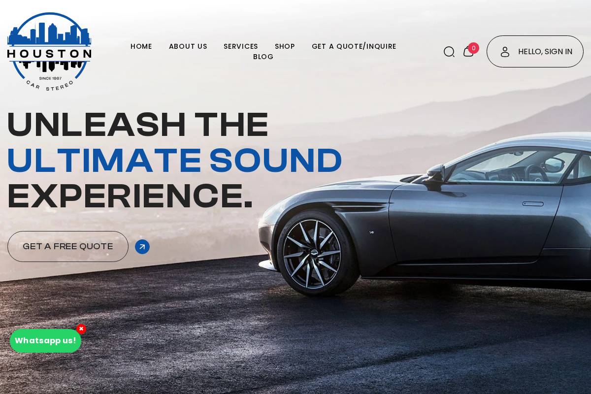 Houstoncarstereo homepage screenshot