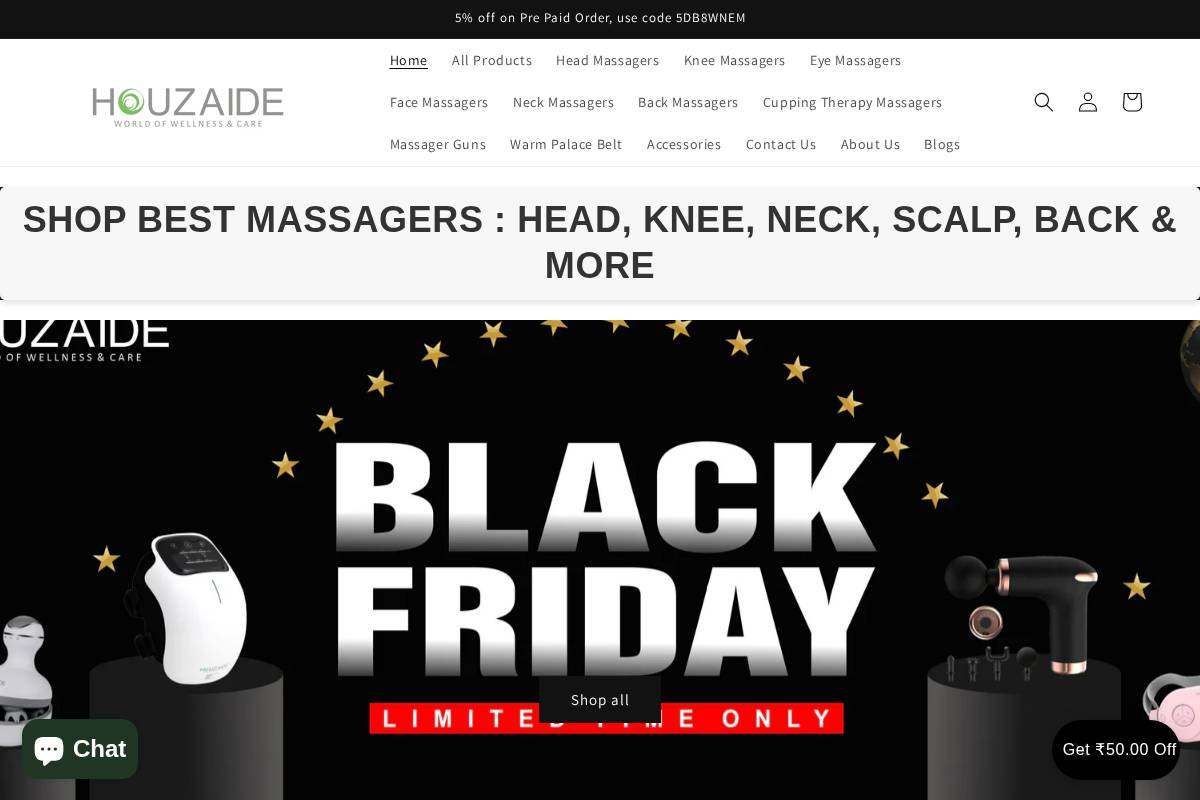 houzaide.com homepage screenshot