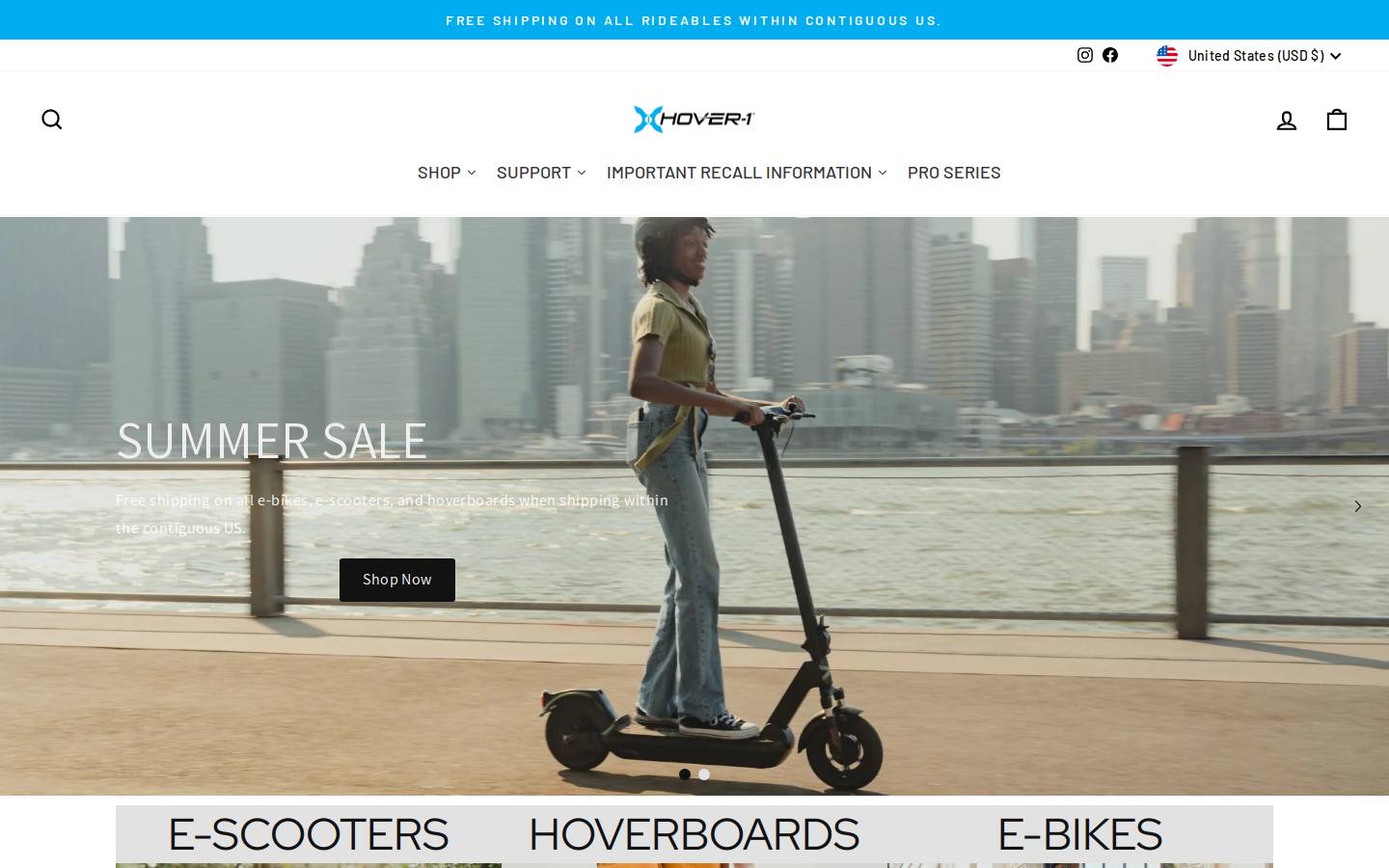 Hover-1 homepage screenshot