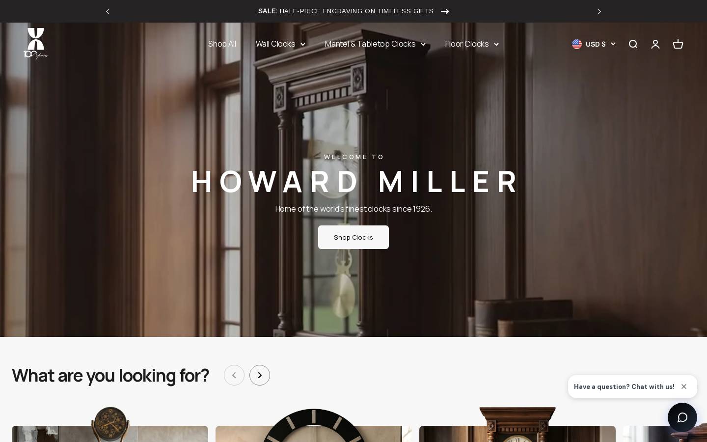 howardmiller.com homepage screenshot