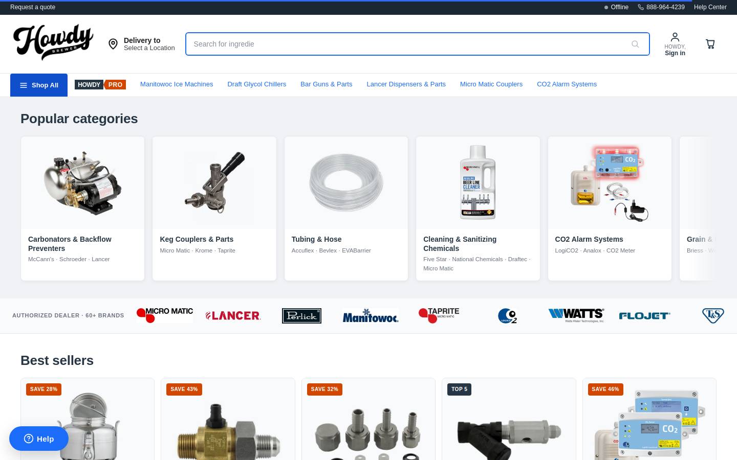 howdybrewer.com homepage screenshot
