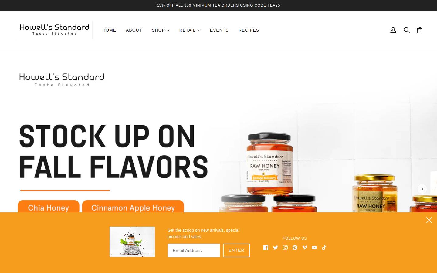 howellsstandard.com homepage screenshot