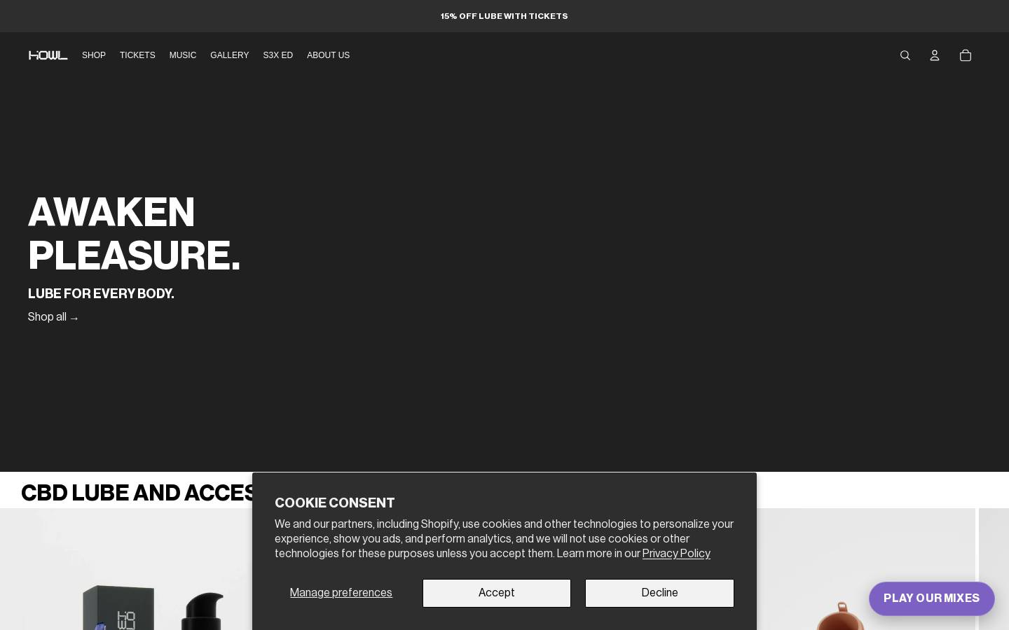 HOWL Worldwide homepage screenshot