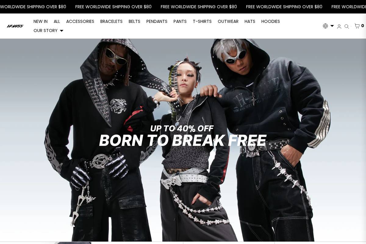 Howss homepage screenshot