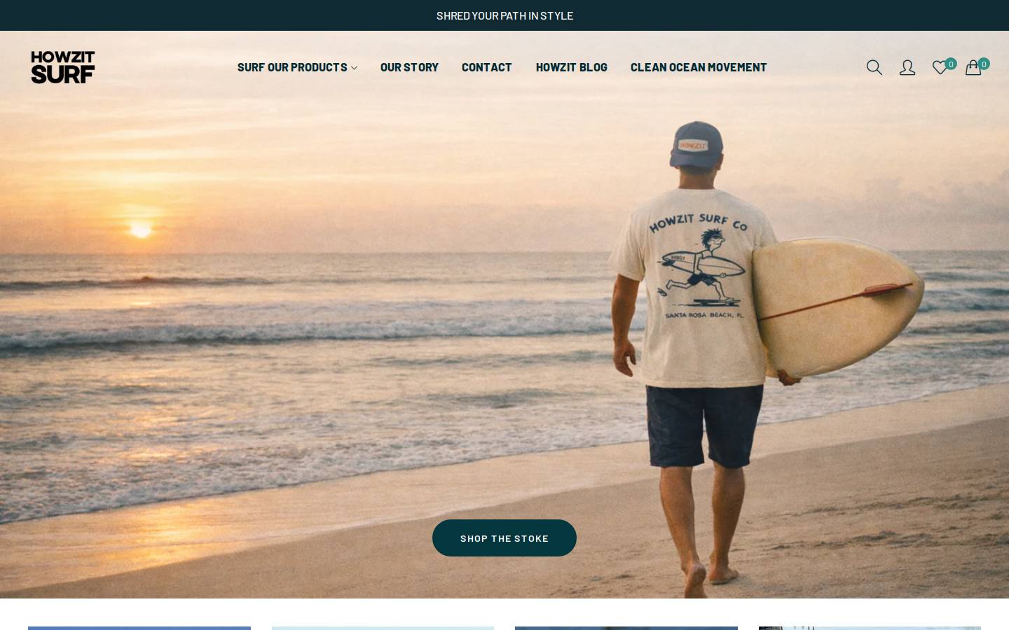 howzitsurf.com homepage screenshot