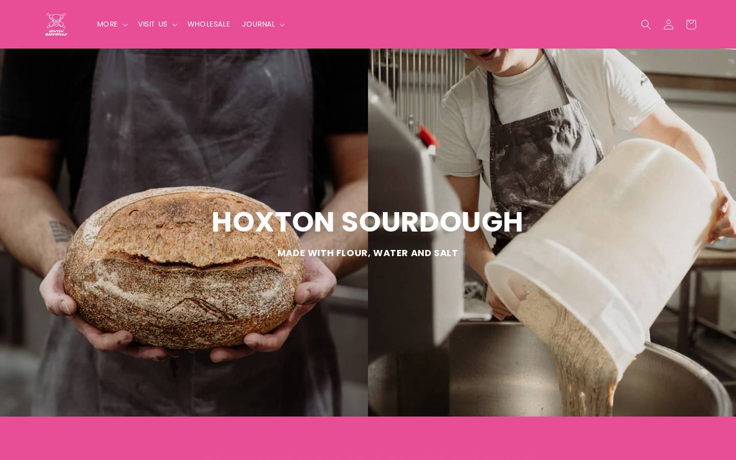 Hoxtonbakehouse homepage screenshot