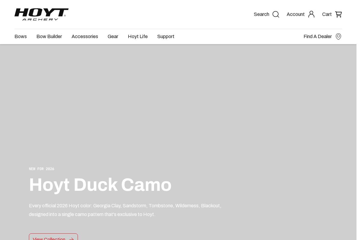 Hoyt Archery homepage screenshot