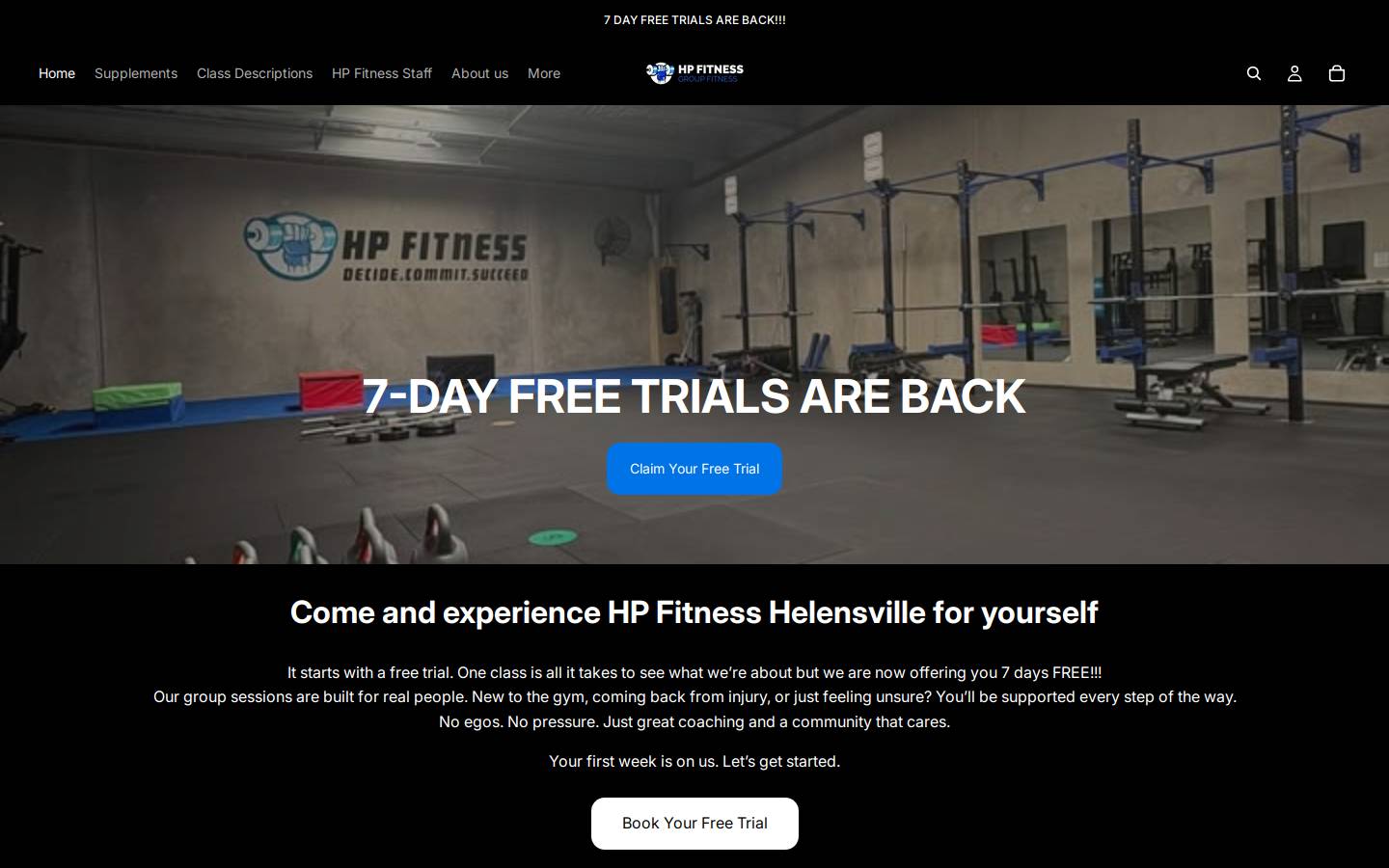 hpfitness.co.nz homepage screenshot