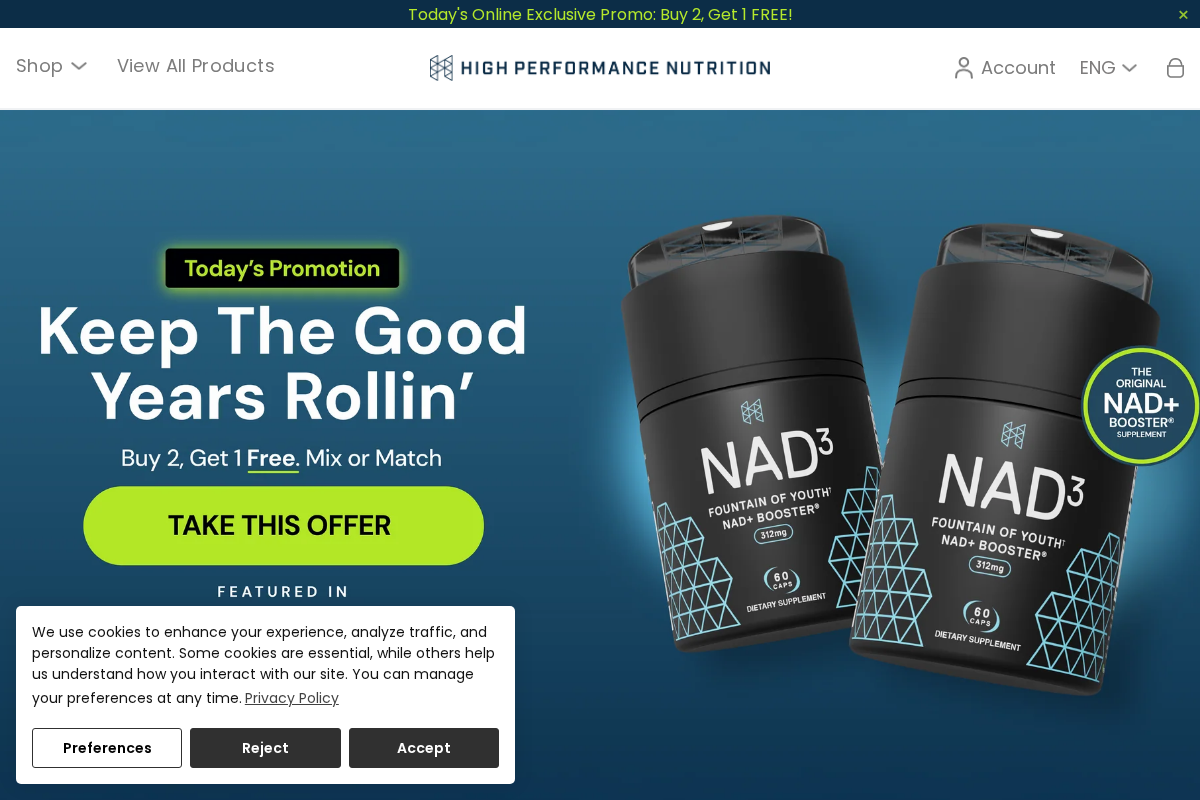 hpnsupplements.com homepage screenshot