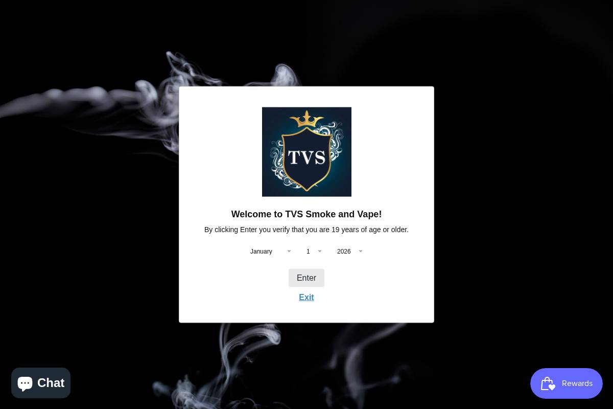 hqsmokeandvape.ca homepage screenshot