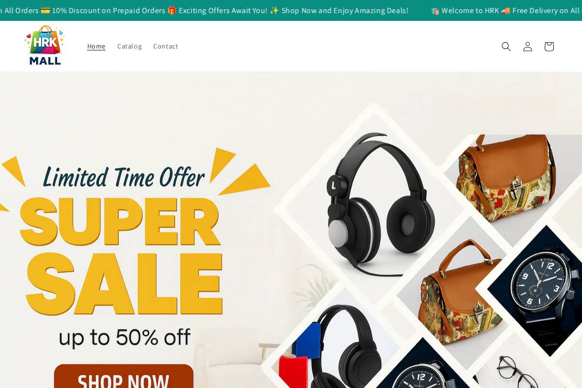 hrkmall.com homepage screenshot