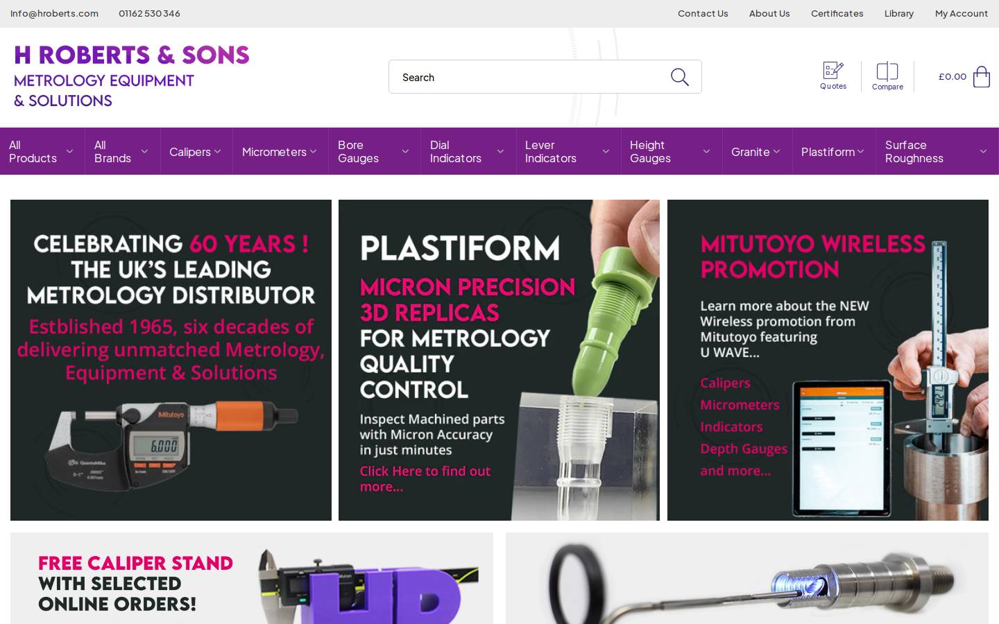 H Roberts and Sons homepage screenshot