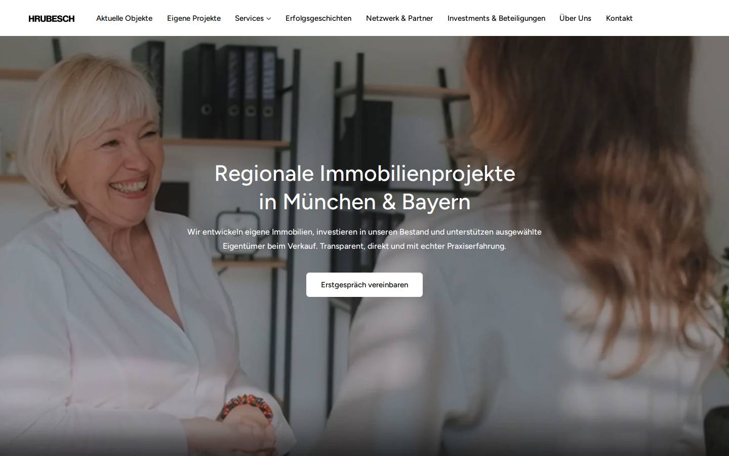 hrubesch.com homepage screenshot