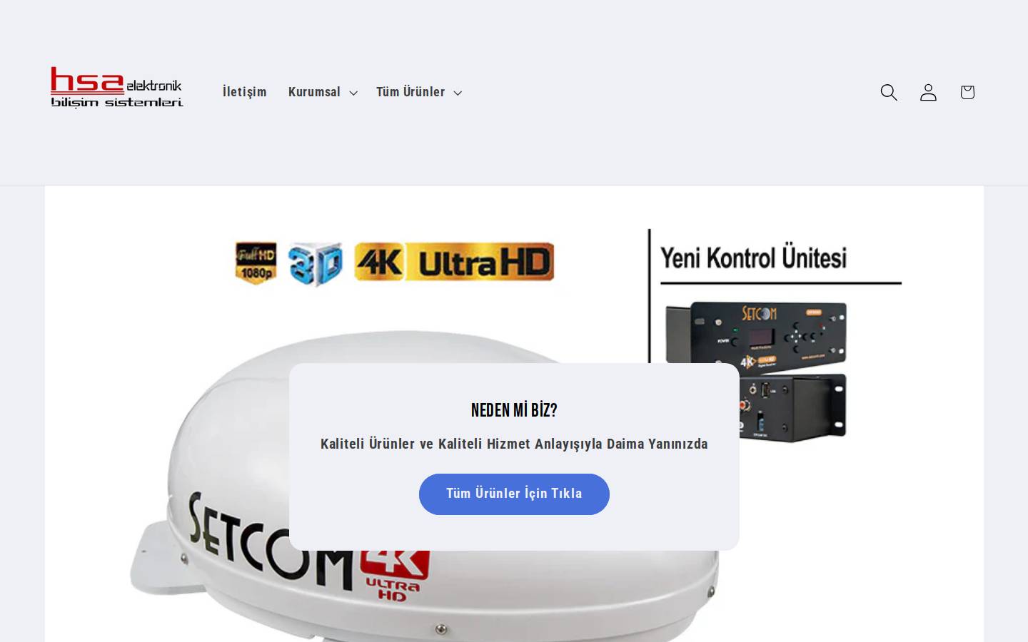 hsaelektronik.com homepage screenshot