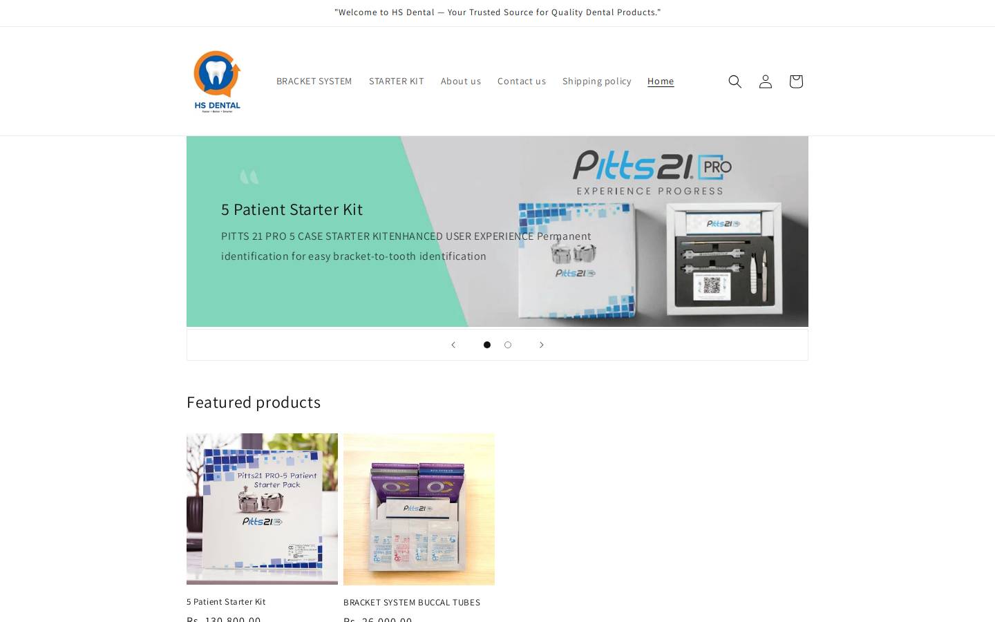 hsdentalproducts.com homepage screenshot