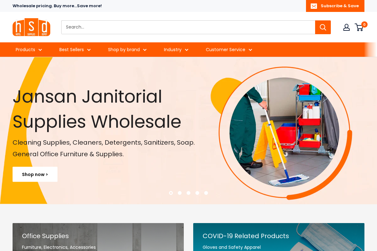 Hsdwholesale homepage screenshot
