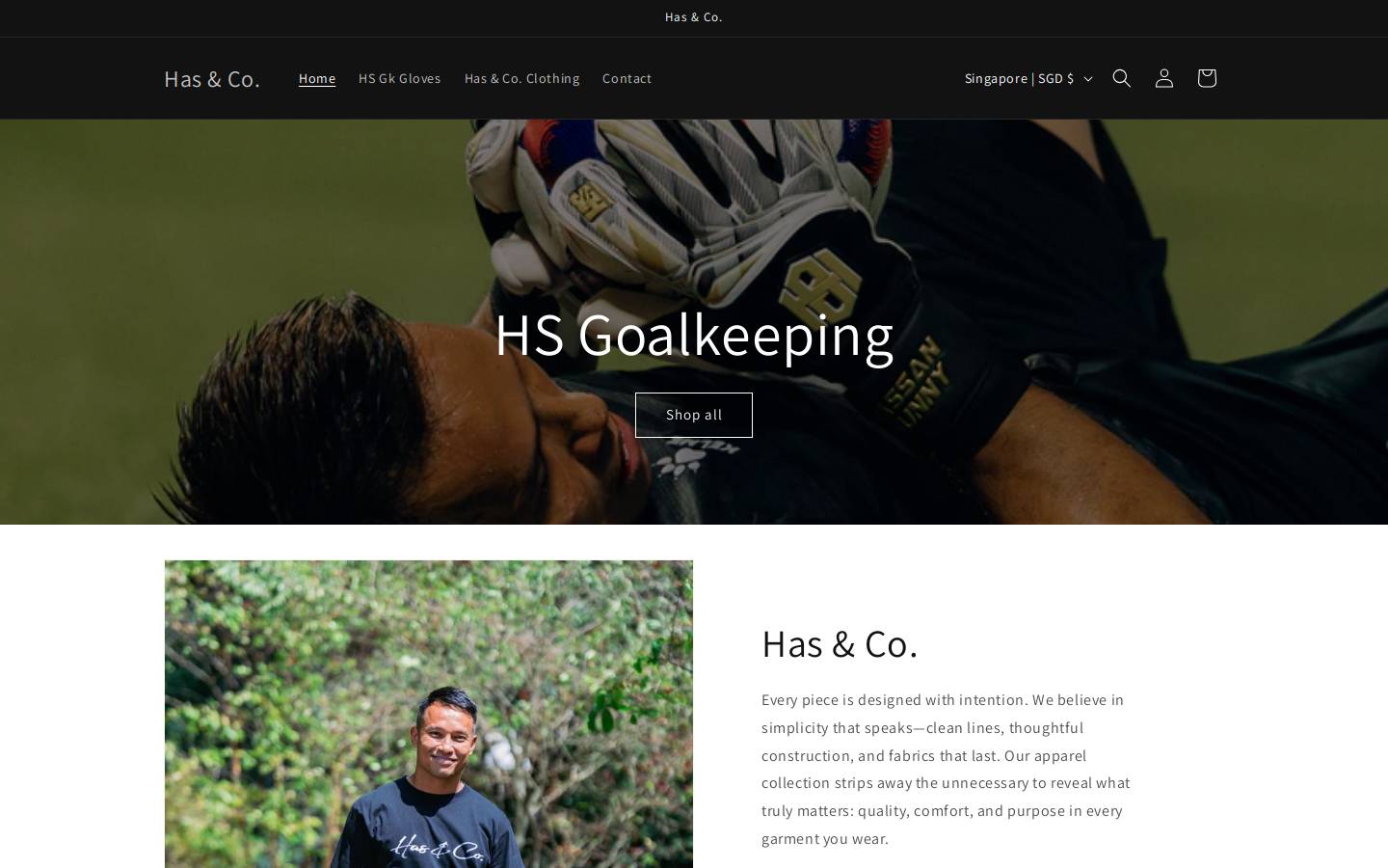 hsgoalkeeping.com homepage screenshot