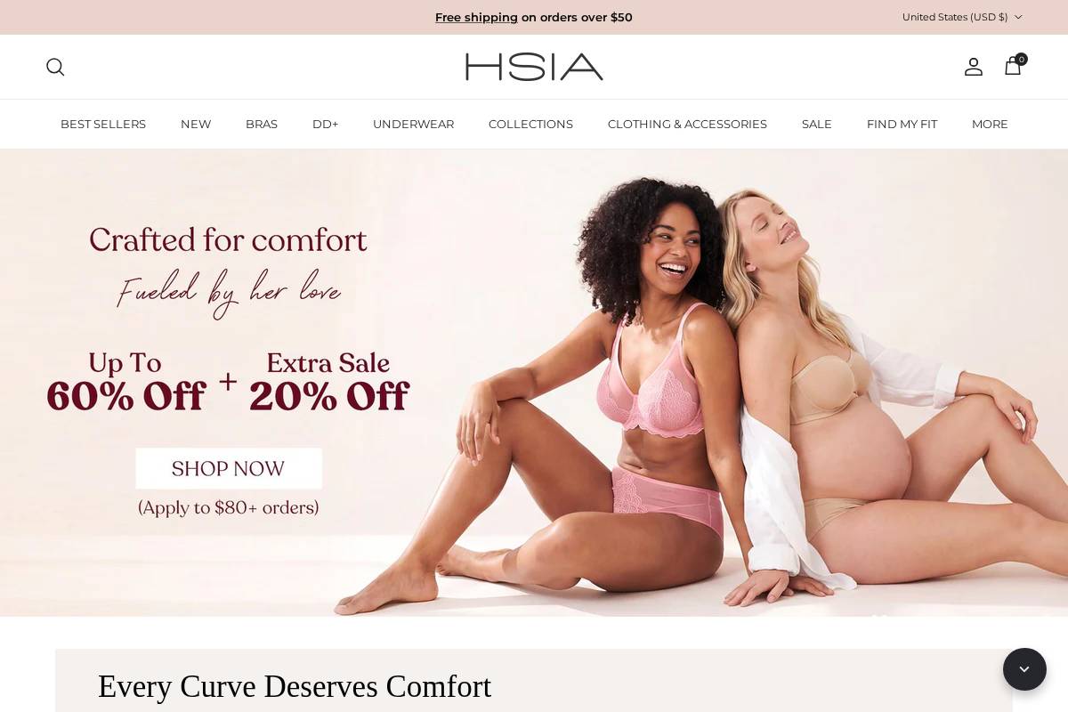 HSIA homepage screenshot