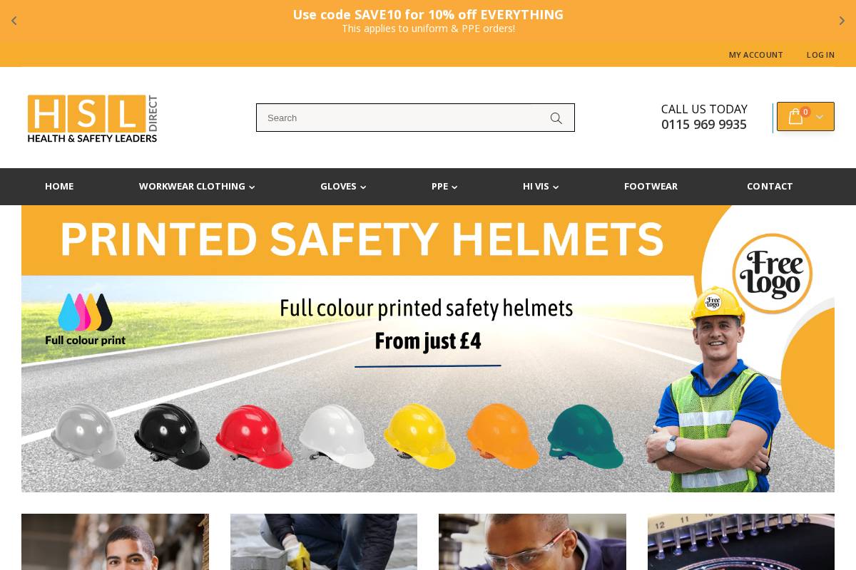 Hsl Direct homepage screenshot