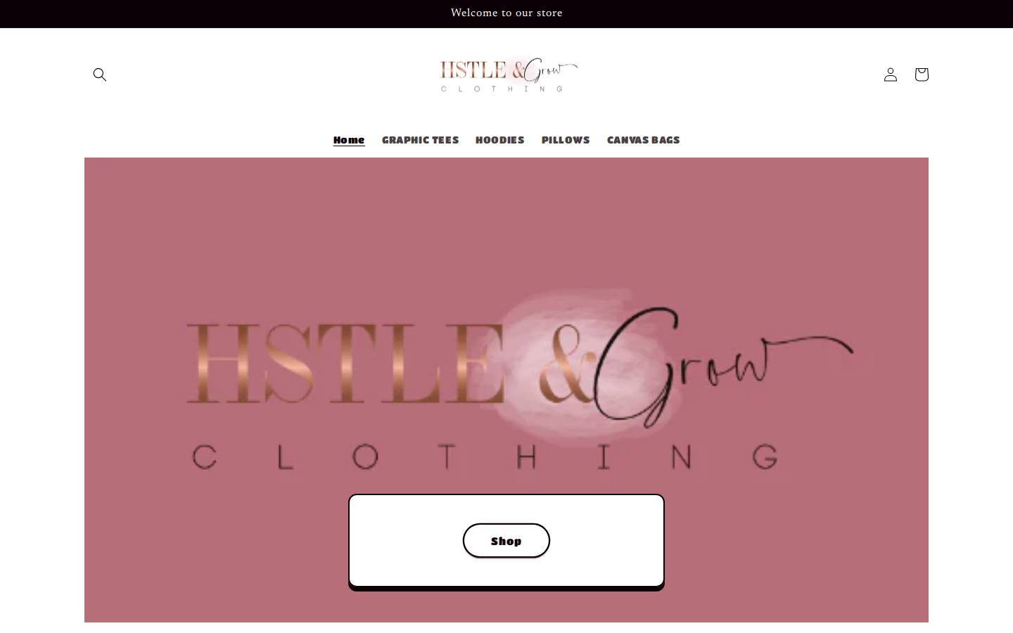 hstleandgrowclothing.com homepage screenshot