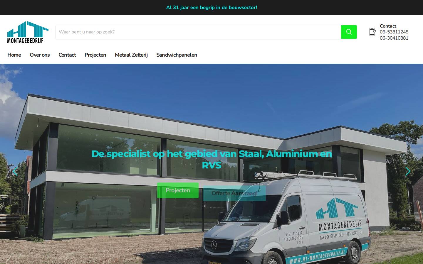 ht-montagebedrijf.nl homepage screenshot