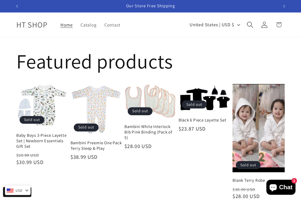 HT SHOP homepage screenshot