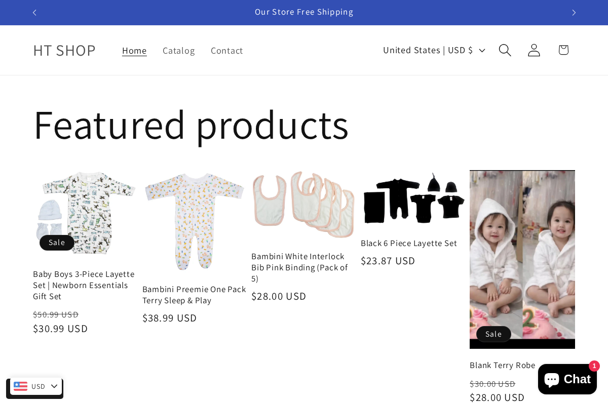 HT SHOP homepage screenshot