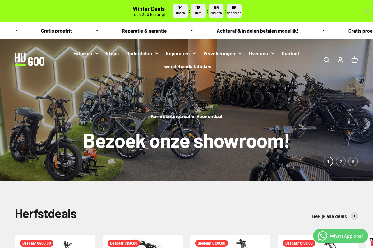 Hu-goo Fatbikes homepage screenshot