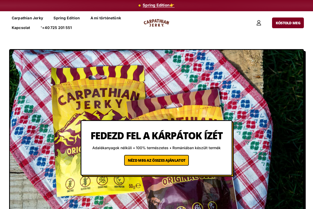 hu.carpathianjerky.com homepage screenshot