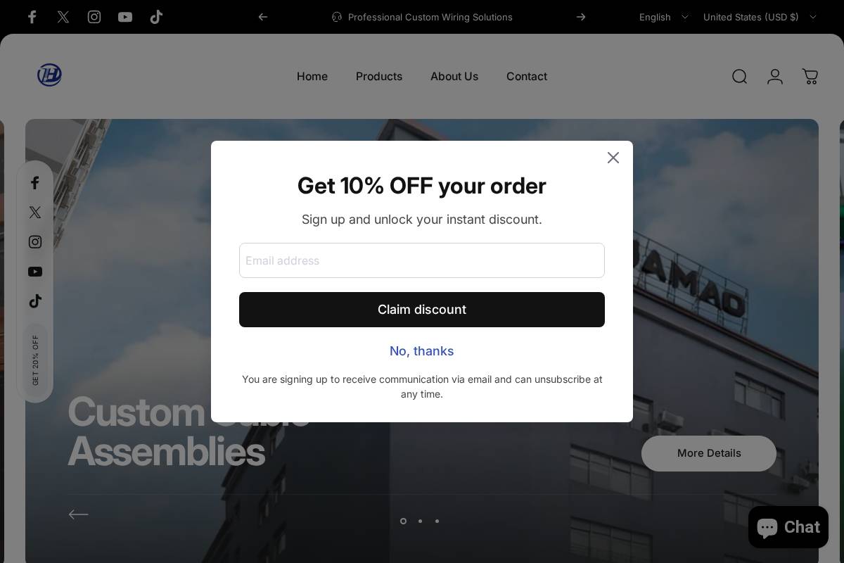 huamaowire.com homepage screenshot