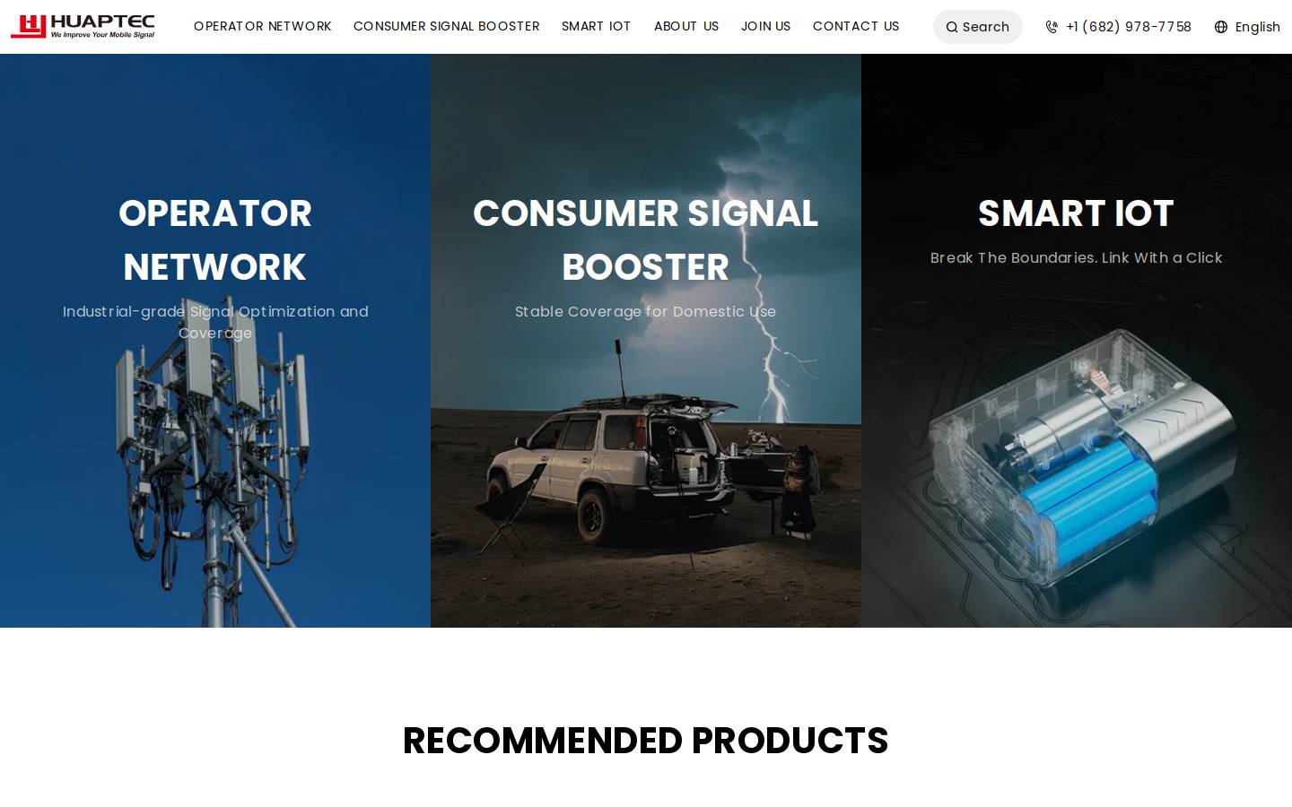 huaptec.com homepage screenshot