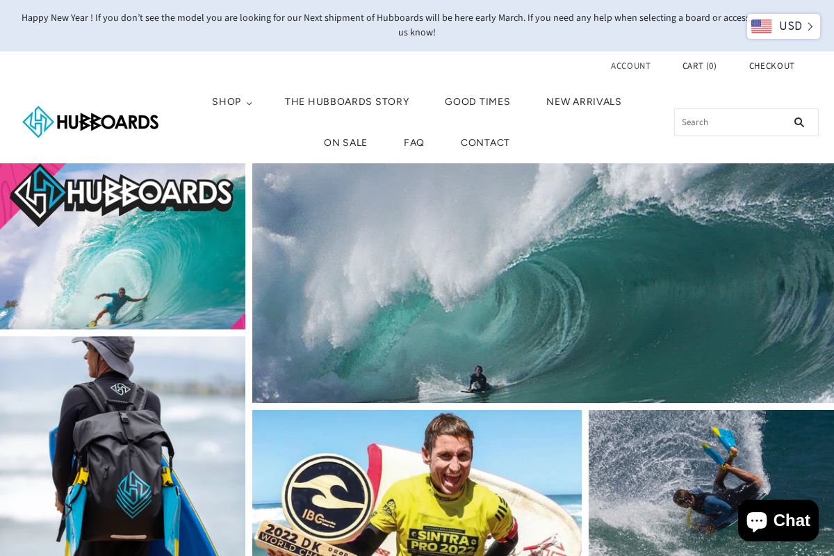hubboards.com homepage screenshot