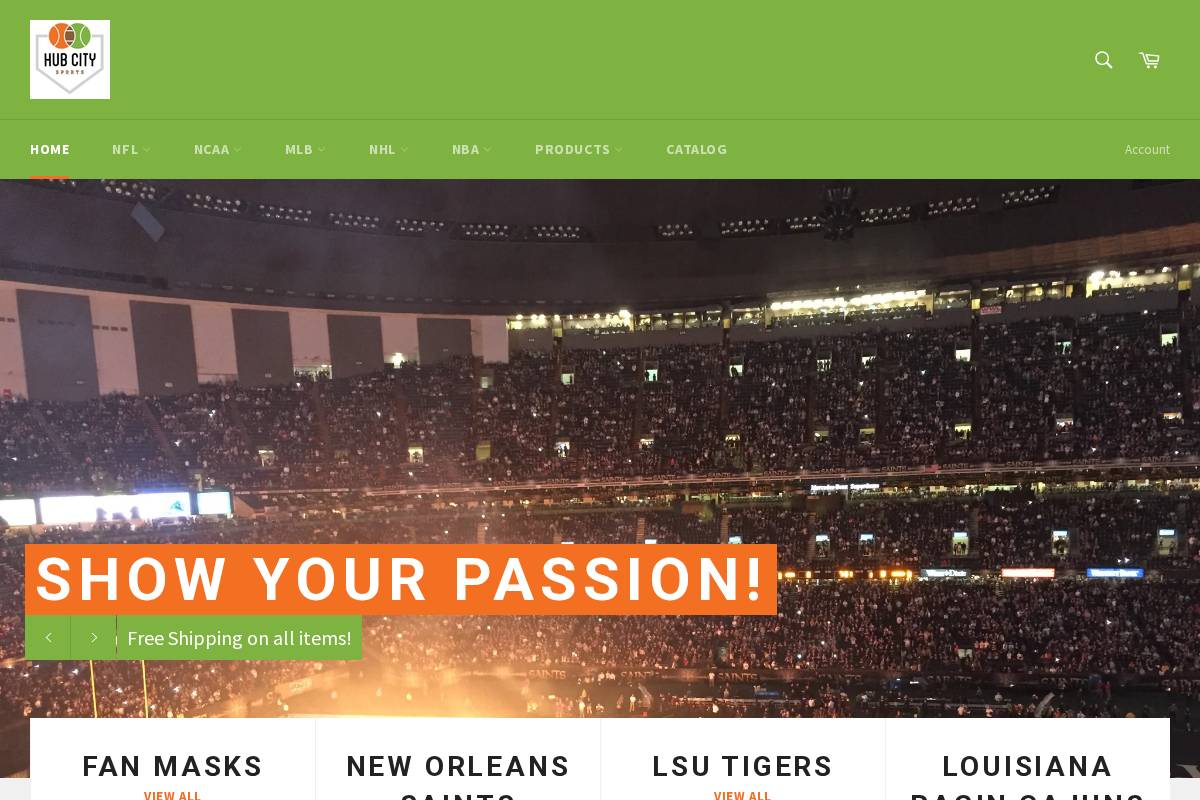 hubcitysports.net homepage screenshot