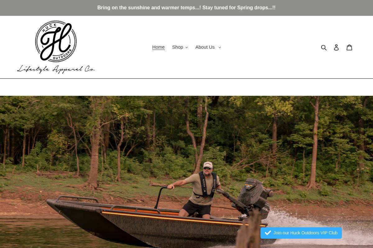 huckoutdoors.net homepage screenshot