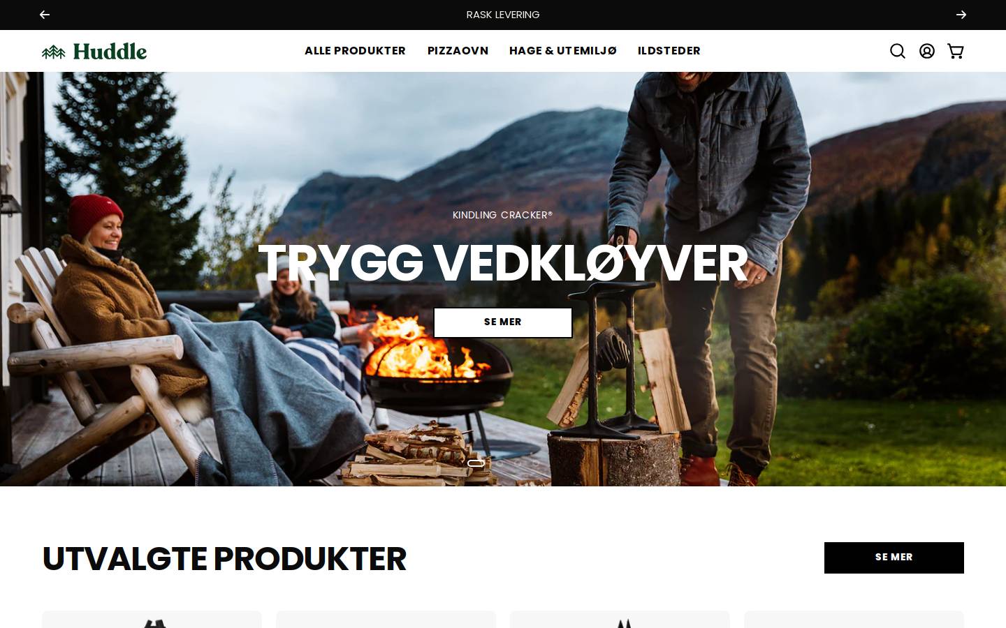 Huddle homepage screenshot