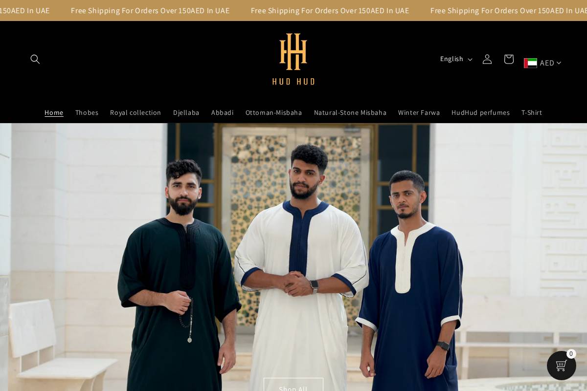 hudhudthobes.com homepage screenshot