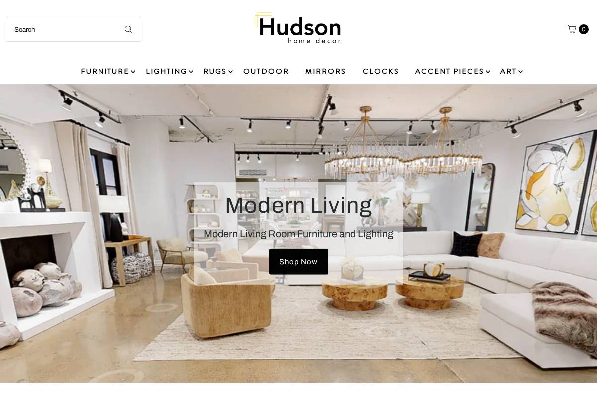 hudsonhomedecor.com homepage screenshot